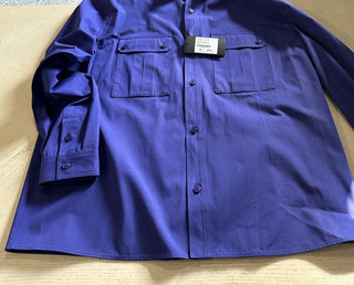 Saint Laurent Men Shirt Overshirt Jacket Encre/Blue Size 39/M $850 Italy