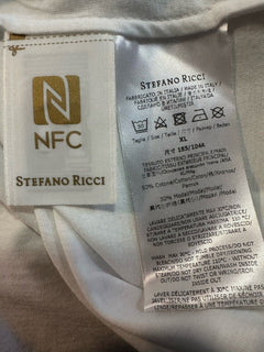 Stefano Ricci Men's Embroidered Chain Logo T-Shirt XL White Italy New $750