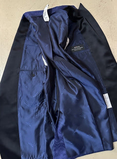 New $9995 Kiton Cashmere/Silk Diner Jacket Blazer Blue/Black  40R US/50R Eu
