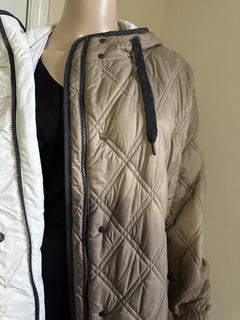 New S5495 Brunello Cucinelli Hooded Padded Jacket Camel Size 40/4