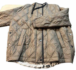 New S5495 Brunello Cucinelli Hooded Padded Jacket Camel Size 40/4