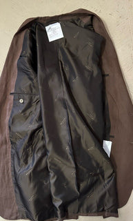 New $5695 Kiton Linen Sport Coat Jacket Blazer DK Brown 44R US/54R Eu