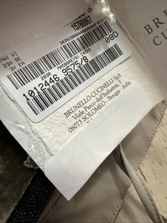 New $7695 Brunello Cucinelli Velvet V-Neck Column Gown Dress DK Gray Size S