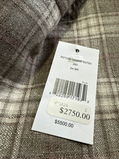 NWT $5500 Isaia Plaid Silk & Cashmere Sport Coat Blazer LT Brown 44R US/54R Eu