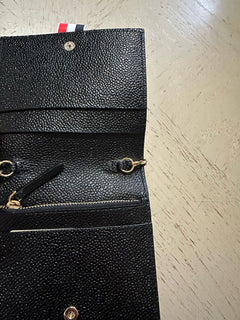 Thom Browne Women’s Leather Wallet Bag On Chain Black New $690