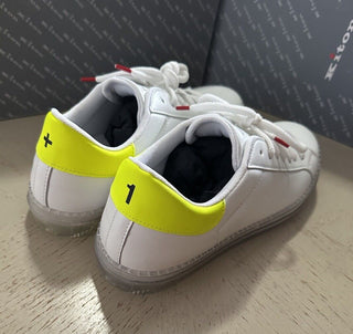 New Kiton Low-Top Leather Sneakers White/Green 10 US/43 Eu
