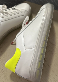 New Kiton Low-Top Leather Sneakers White/Green 10 US/43 Eu