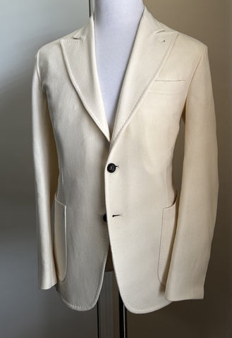 Sartorio by Kiton Cashmere Sport Coat Jacket Blazer Cream 42R US/52R Eu New