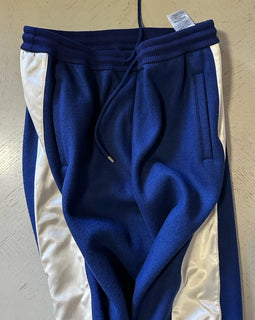 New $1800 Gucci Men’s Track Pants Blue/Multicolor Size XL 715900