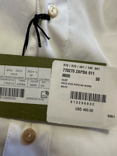 New Gucci Men’s Oversized Shirt White 50 Eu/XXL Italy