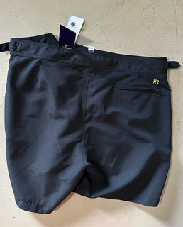 NWT $395 Ralph Lauren Purple Label Men Mayfair Swim Short Black/Yellow Size XXL
