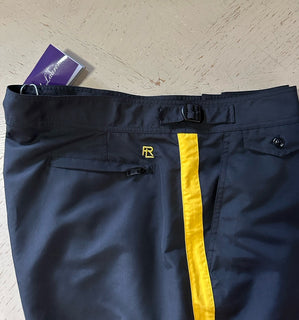 NWT $395 Ralph Lauren Purple Label Men Mayfair Swim Short Black/Yellow Size XXL