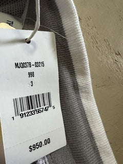 New $950 Thom Browne Men Track Pants Gray/Navy Size 3/L Italy