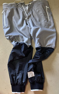 New $950 Thom Browne Men Track Pants Gray/Navy Size 3/L Italy