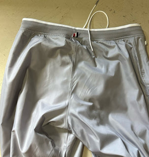 New $950 Thom Browne Men Track Pants Gray/Navy Size 3/L Italy