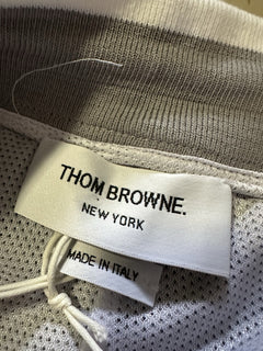 New $950 Thom Browne Men Track Pants Gray/Navy Size 3/L Italy