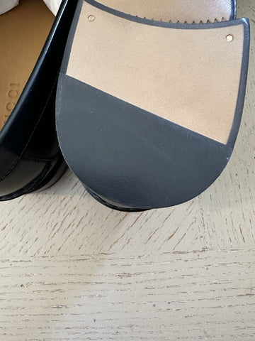 Gucci Mens GG Logo Leather Loafers Shoes Black/Beige 13.5 US/13 UK New 673817