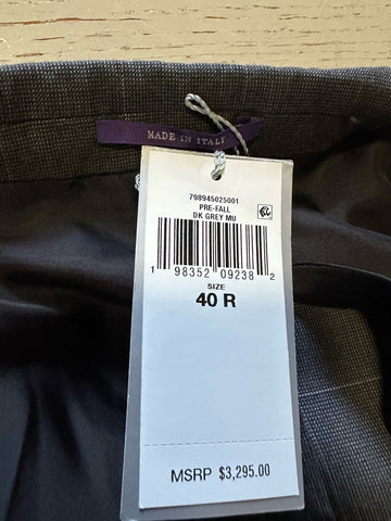 NWT $3295 Ralph Lauren Purple Label Wool Suit DK Gray 40R US/50R Eu
