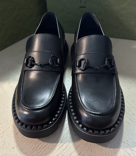 Gucci Men Leather Loafers Shoes Black 10 US/9 UK New $1100 758593