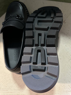 Gucci Men Leather Loafers Shoes Black 10 US/9 UK New $1100 758593