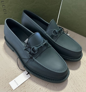 Gucci Men Rubber Loafers Shoes Green 12 US/11 UK New $550 771340
