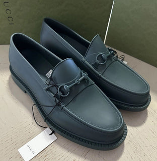 Gucci Men Rubber Loafers Shoes Green 12 US/11 UK New $550 771340
