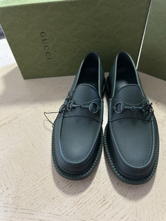 Gucci Men Rubber Loafers Shoes Green 12 US/11 UK New $550 771340