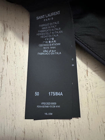 NWT $1290 Saint Laurent Men Tuxedo Pants Navy 50 Euro/ 34 US