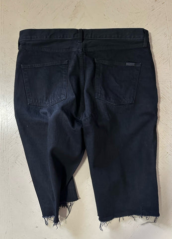 NWT $790 Saint Laurent Men High Rise Jeans Short Pants Black 32 ( Measured 34 )