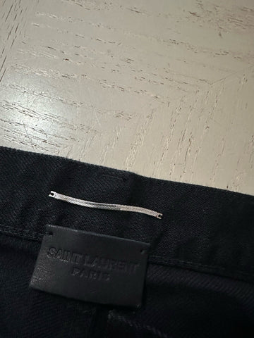 NWT $790 Saint Laurent Men High Rise Jeans Short Pants Black 32 ( Measured 34 )