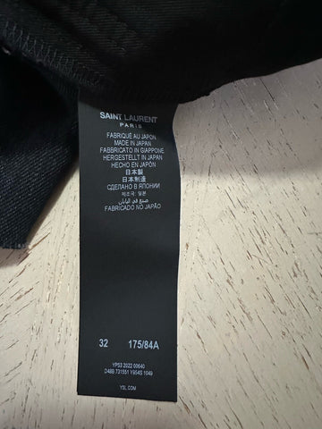NWT $790 Saint Laurent Men High Rise Jeans Short Pants Black 32 ( Measured 34 )