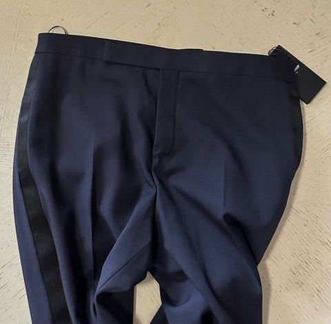 NWT $1290 Saint Laurent Men Tuxedo Pants Navy 52 Euro/36 US
