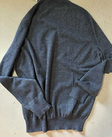 NWT $1095 Ermenegildo Zegna Long Sleeve Crewneck Sweater Gray 56 Eu/XXL Italy