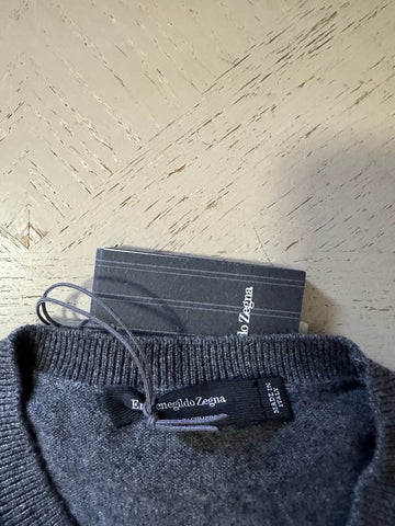 NWT $1095 Ermenegildo Zegna Long Sleeve Crewneck Sweater Gray 56 Eu/XXL Italy