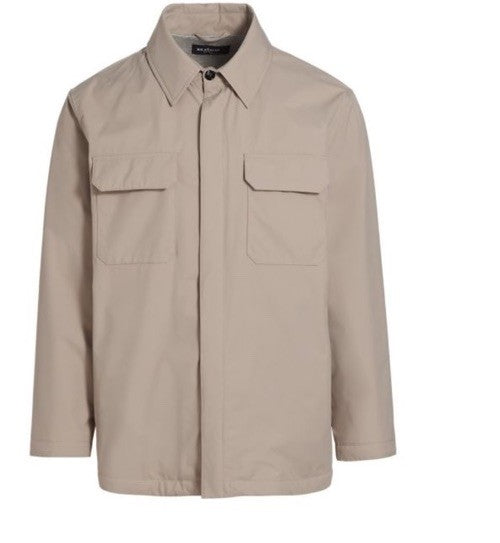 Kiton Men’s Woven Snap Jacket Beige Size 46 US/56 Eu New $3295