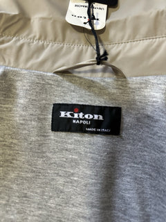 Kiton Men’s Woven Snap Jacket Beige Size 46 US/56 Eu New $3295