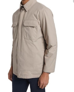 Kiton Men’s Woven Snap Jacket Beige Size 46 US/56 Eu New $3295