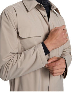 Kiton Men’s Woven Snap Jacket Beige Size 46 US/56 Eu New $3295