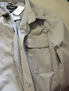 Kiton Men’s Woven Snap Jacket Beige Size 46 US/56 Eu New $3295