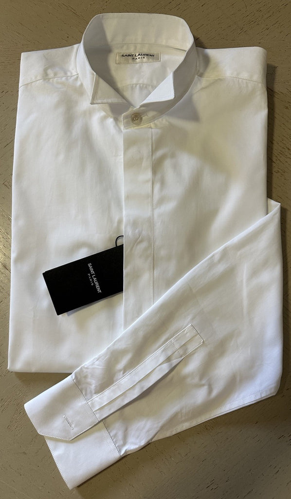 Saint Laurent Men Tuxedo Shirt White Size 40/15 3/4 New $990 Italy
