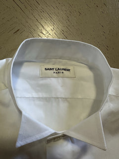 Saint Laurent Men Tuxedo Shirt White Size 40/15 3/4 New $990 Italy
