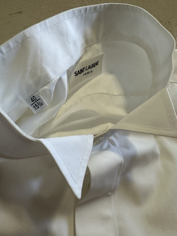 Saint Laurent Men Tuxedo Shirt White Size 40/15 3/4 New $990 Italy