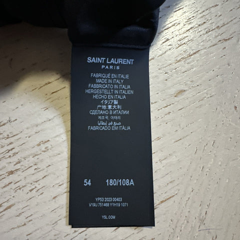 NWT $4470 Saint Laurent Men Wool Suit Black Striped 44 US/54 Eu Italy