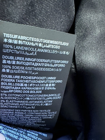 NWT $4470 Saint Laurent Men Wool Suit Black Striped 44 US/54 Eu Italy