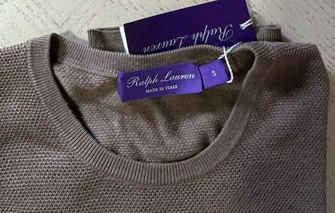 Ralph Lauren Purple Label Men Crewneck Silk/Cotton Sweater Taupe S New $795 Ita