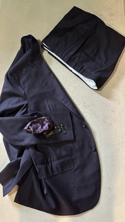 $6295 ISAIA Men’s Marechairo Soft Wool & Cashmere Suit DK Purple 46R US/56R Eu