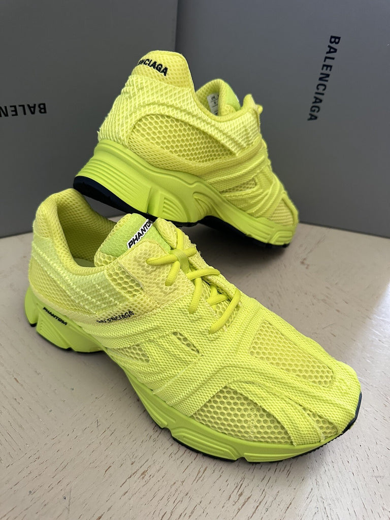 NIB $795 Balenciaga Phantom Monocolor Mesh Trainer Sneakers LIMEBLACK 9 US/42 Eu