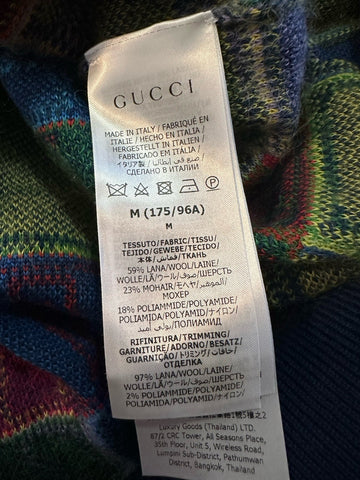 Gucci Men’s Cardigan Sweater Green/Yellow/Multi. Size M 725685 New $2850
