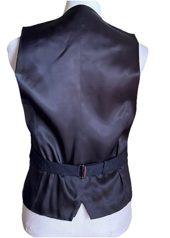 New $1300 Gucci Men GG Print Wool Vest Gilet Navy 38 US ( 48 Eu ) Italy