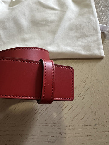 Gucci Women Leather GG Belt Red Size 95/38 NWT 546389